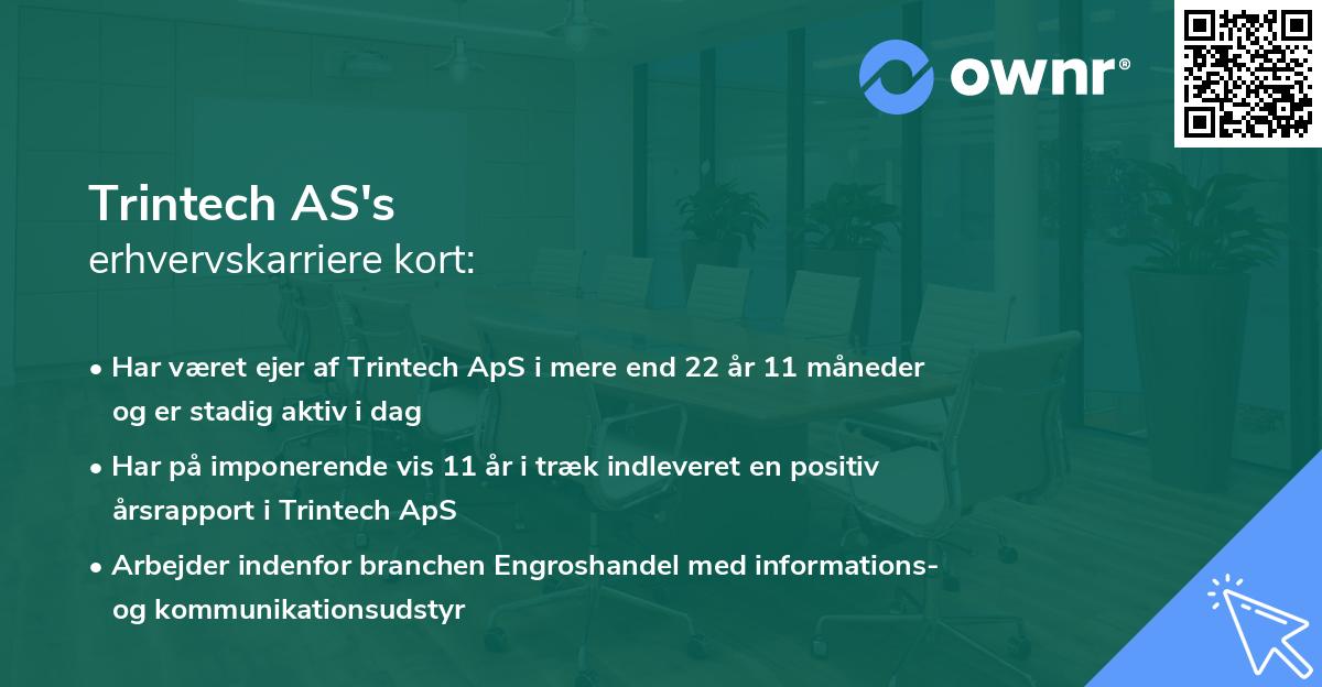 Trintech AS's erhvervskarriere kort