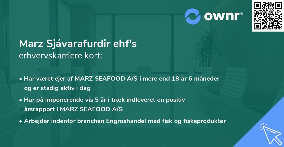 Marz Sjávarafurdir ehf's erhvervskarriere kort