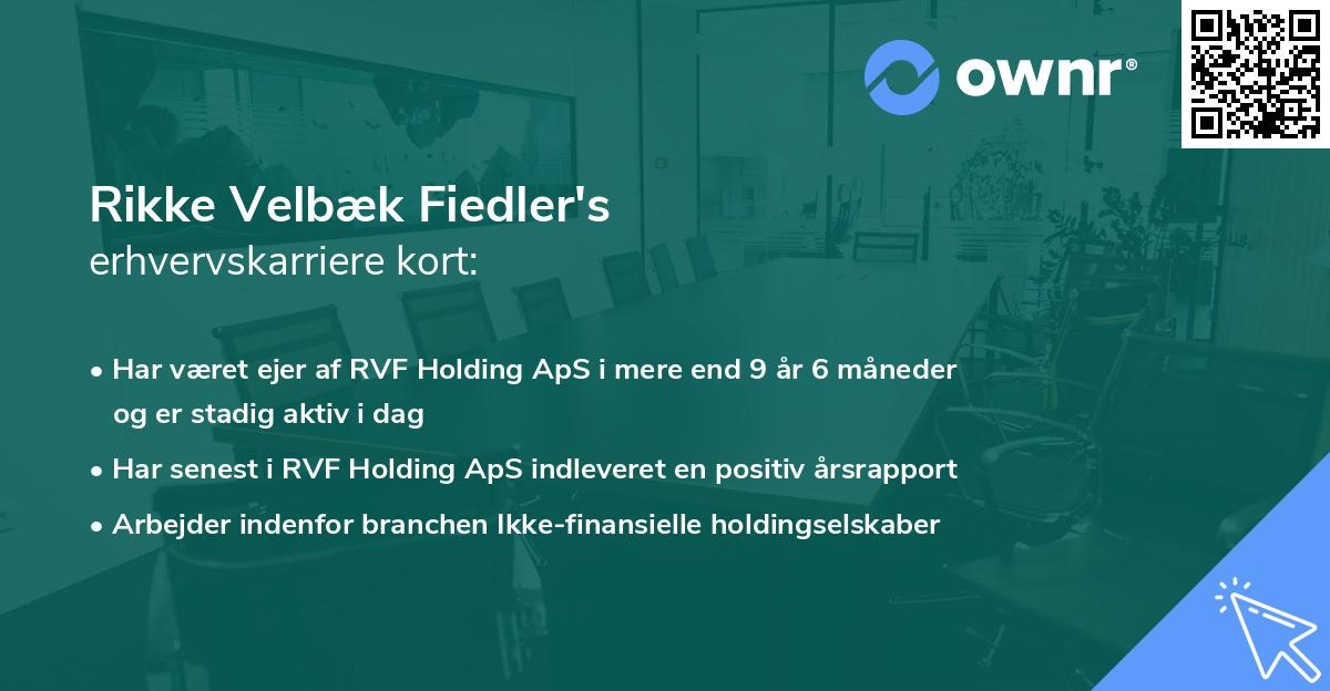 Rikke Velbæk Fiedler's erhvervskarriere kort