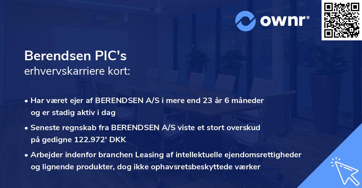 Berendsen PlC's erhvervskarriere kort