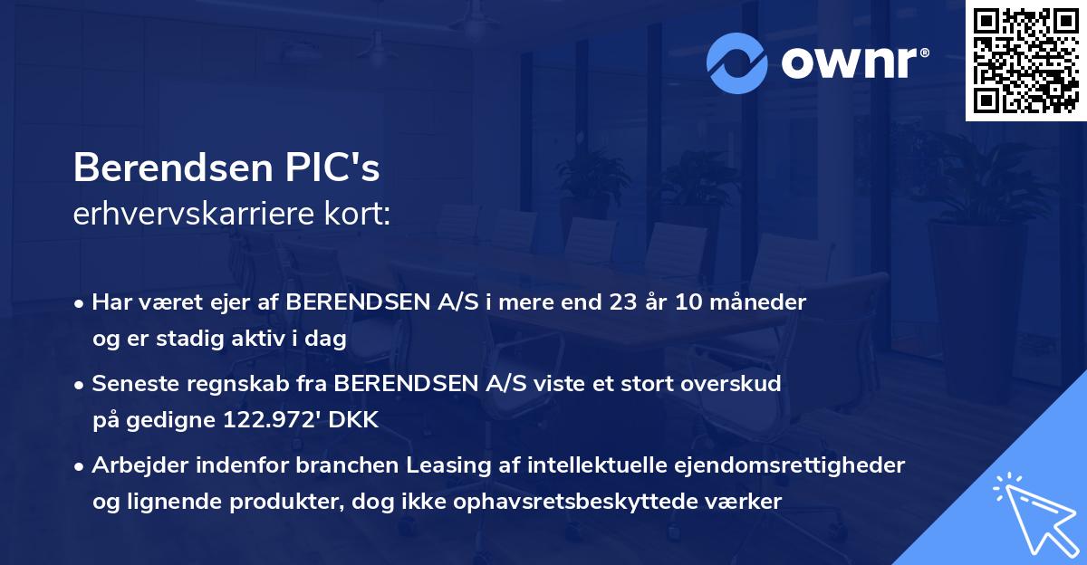 Berendsen PlC's erhvervskarriere kort