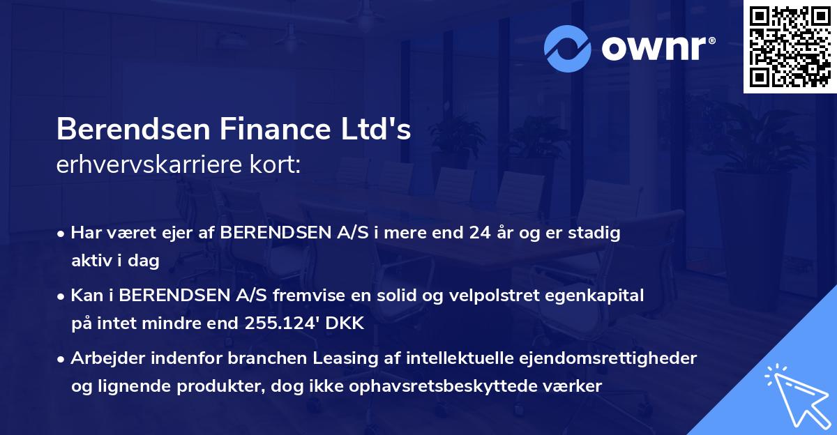 Berendsen Finance Ltd's erhvervskarriere kort