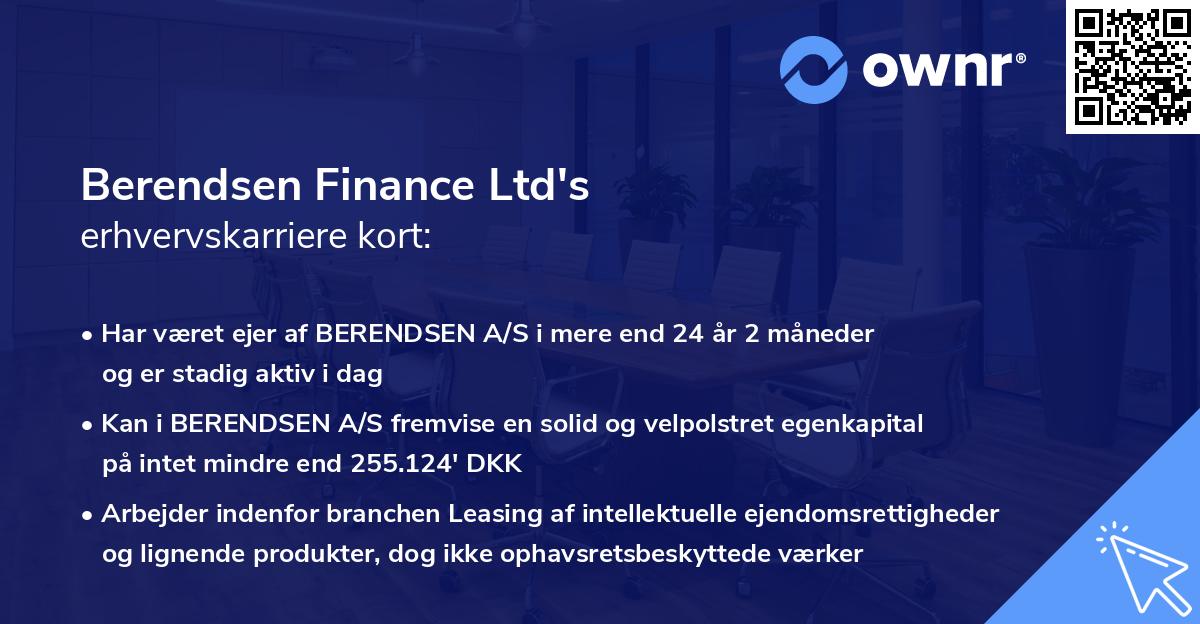 Berendsen Finance Ltd's erhvervskarriere kort