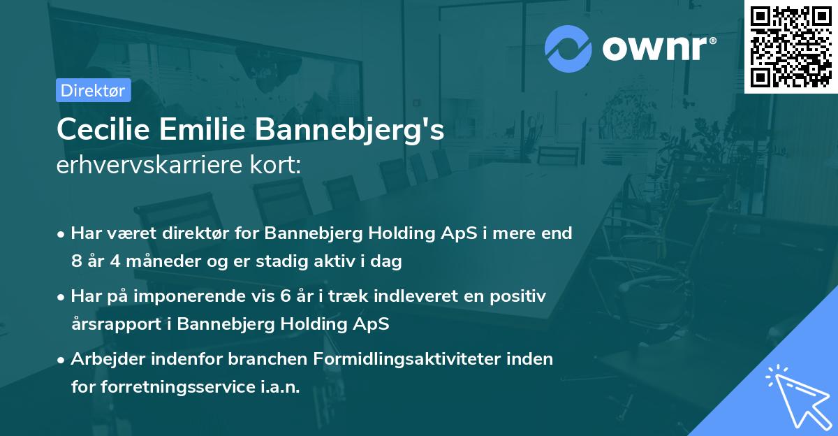 Cecilie Emilie Bannebjerg's erhvervskarriere kort