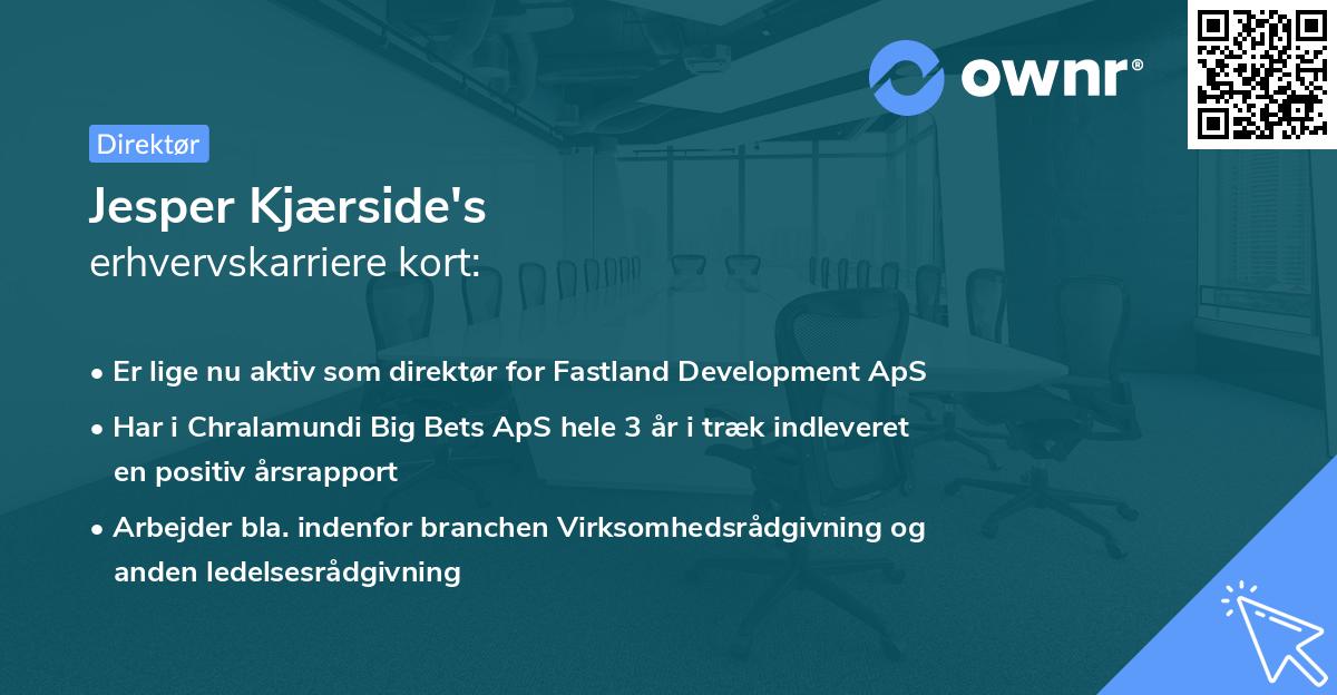 Jesper Kjærside's erhvervskarriere kort