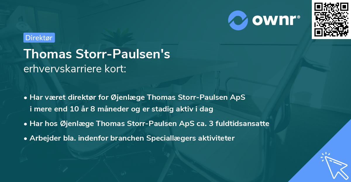 Thomas Storr-Paulsen's erhvervskarriere kort