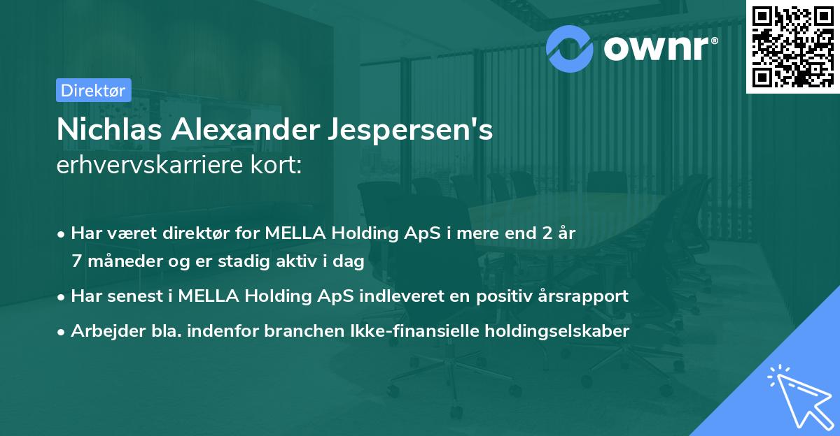 Nichlas Alexander Jespersen's erhvervskarriere kort