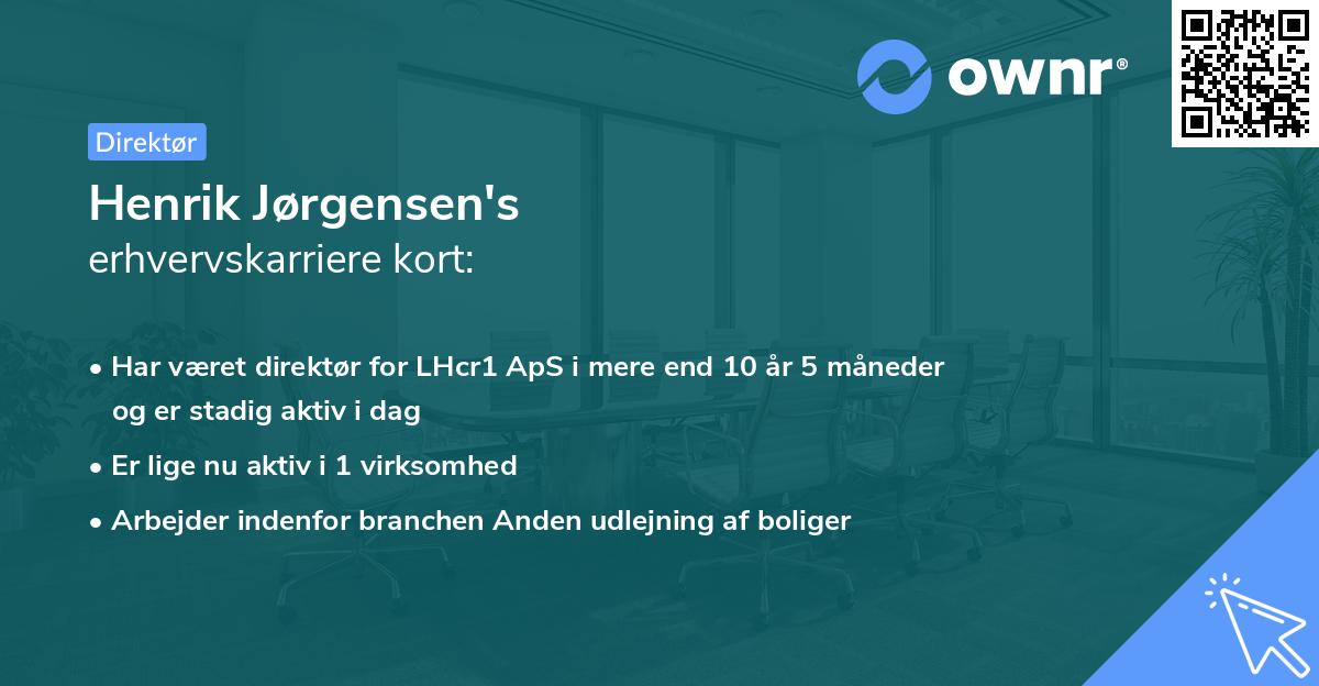 Henrik Jørgensen's erhvervskarriere kort