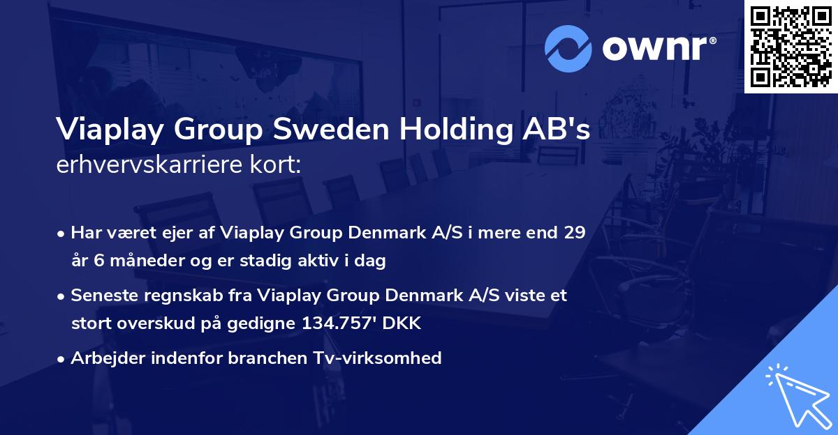 Viaplay Group Sweden Holding AB's erhvervskarriere kort