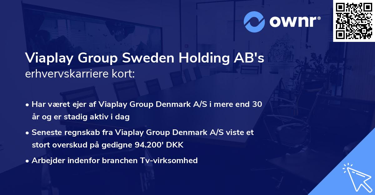 Viaplay Group Sweden Holding AB's erhvervskarriere kort