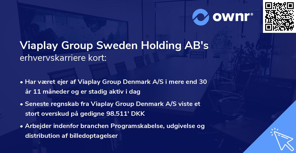 Viaplay Group Sweden Holding AB's erhvervskarriere kort