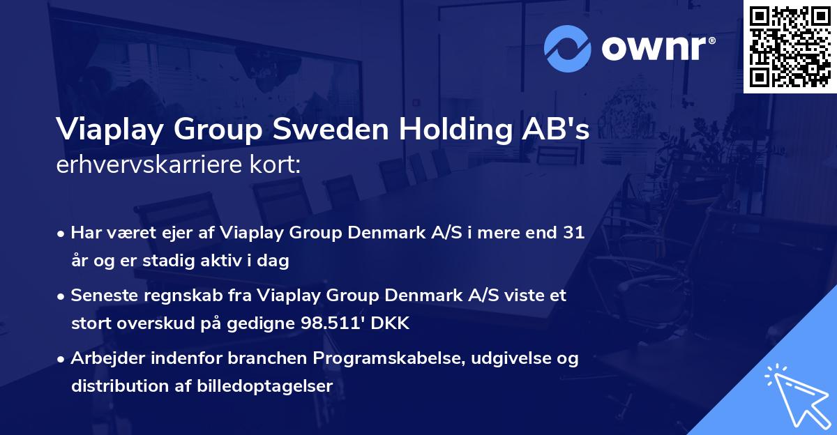 Viaplay Group Sweden Holding AB's erhvervskarriere kort