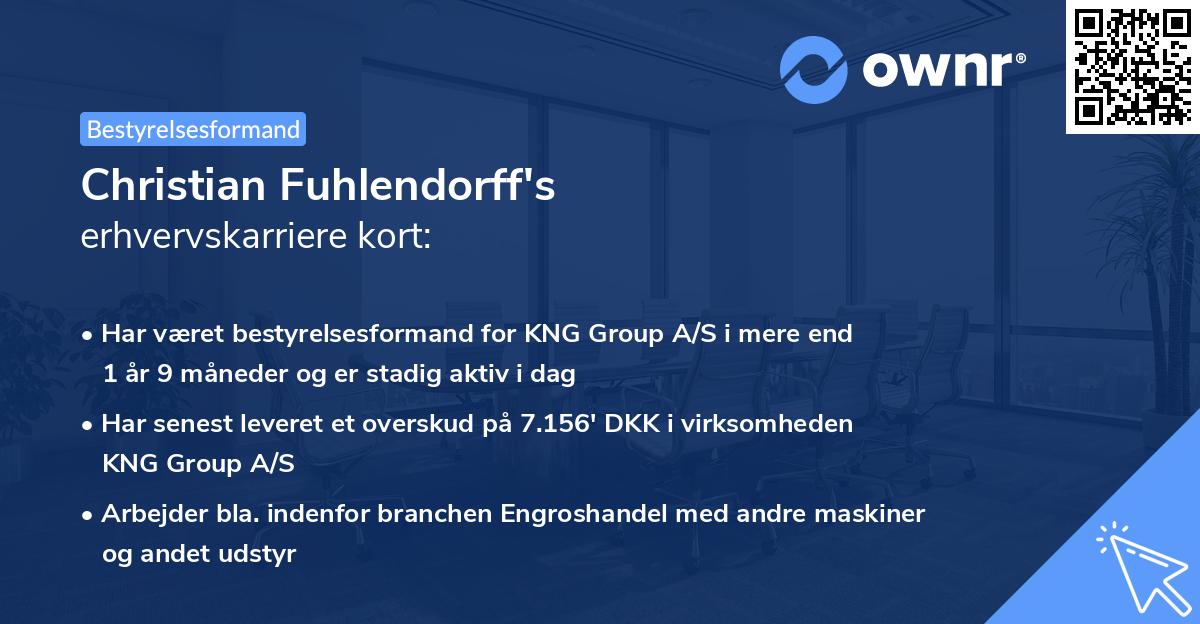 Christian Fuhlendorff's erhvervskarriere kort