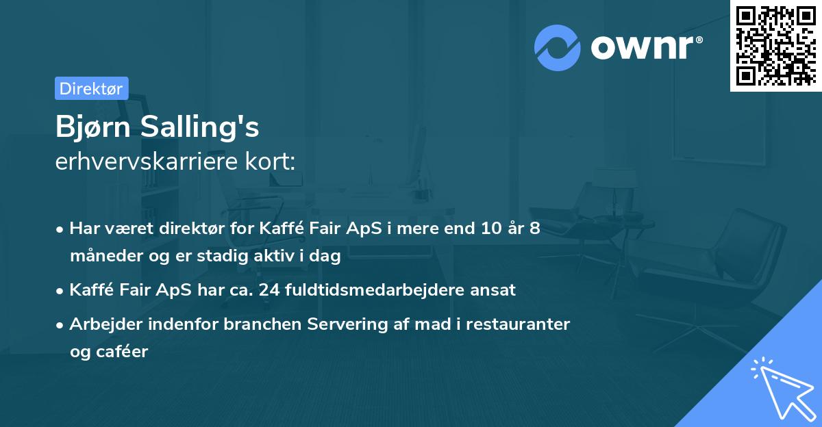 Bjørn Salling's erhvervskarriere kort