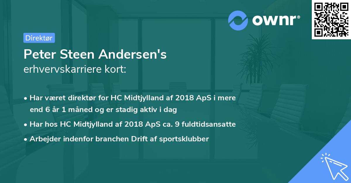Peter Steen Andersen's erhvervskarriere kort
