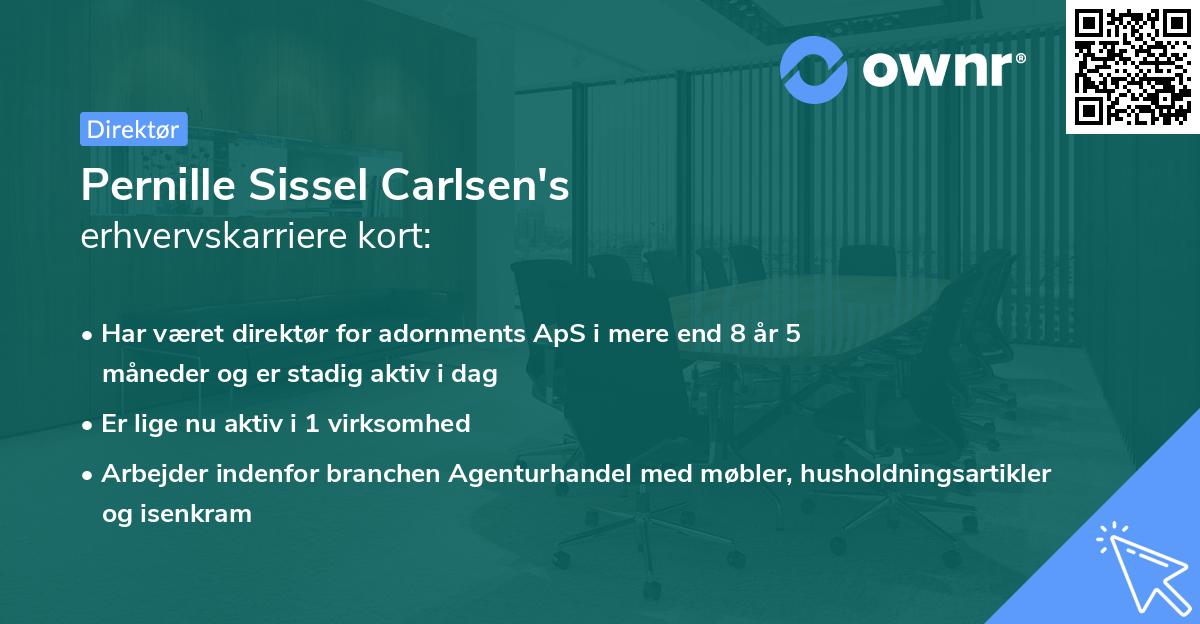 Pernille Sissel Carlsen's erhvervskarriere kort