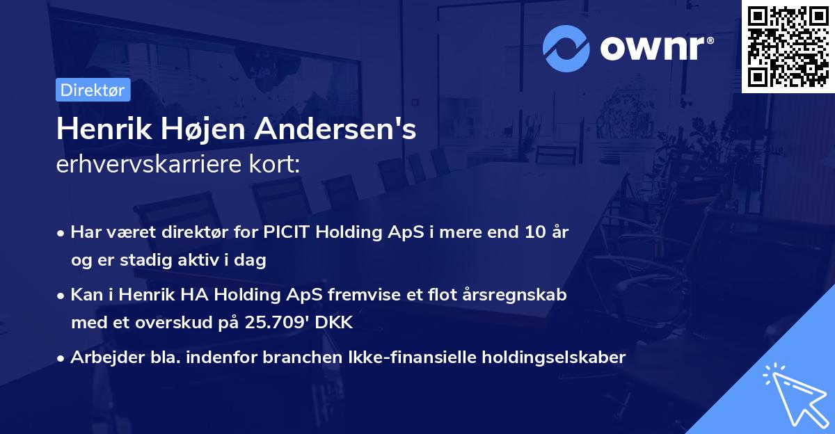 Henrik Højen Andersen's erhvervskarriere kort