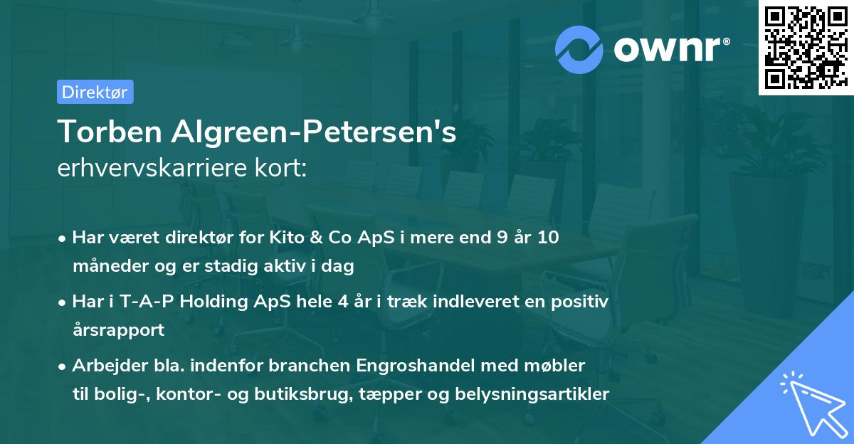 Torben Algreen-Petersen's erhvervskarriere kort