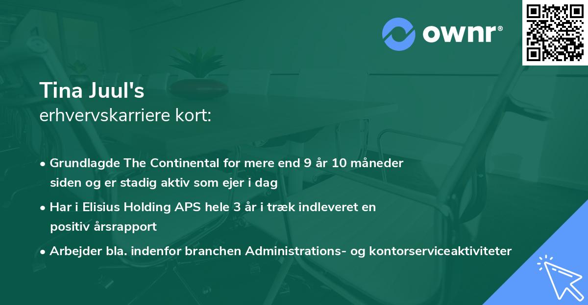 Tina Juul's erhvervskarriere kort