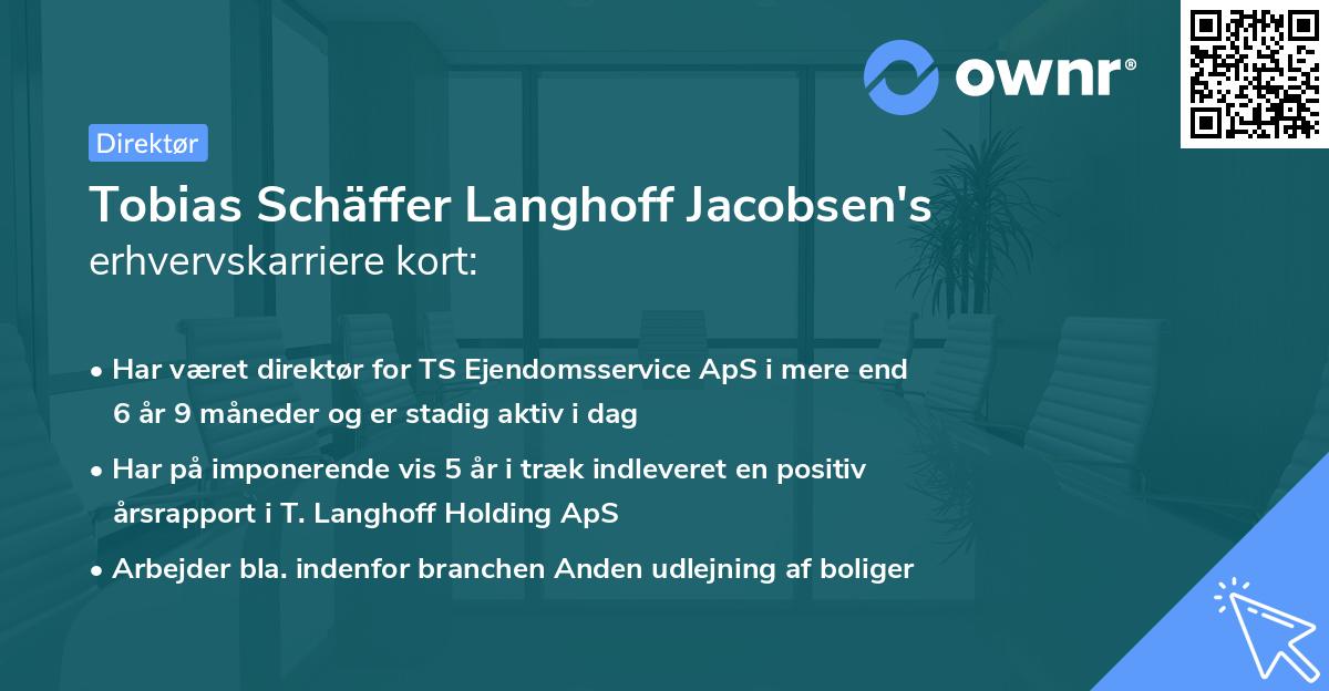 Tobias Schäffer Langhoff Jacobsen's erhvervskarriere kort