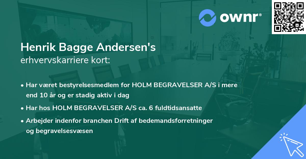 Henrik Bagge Andersen's erhvervskarriere kort