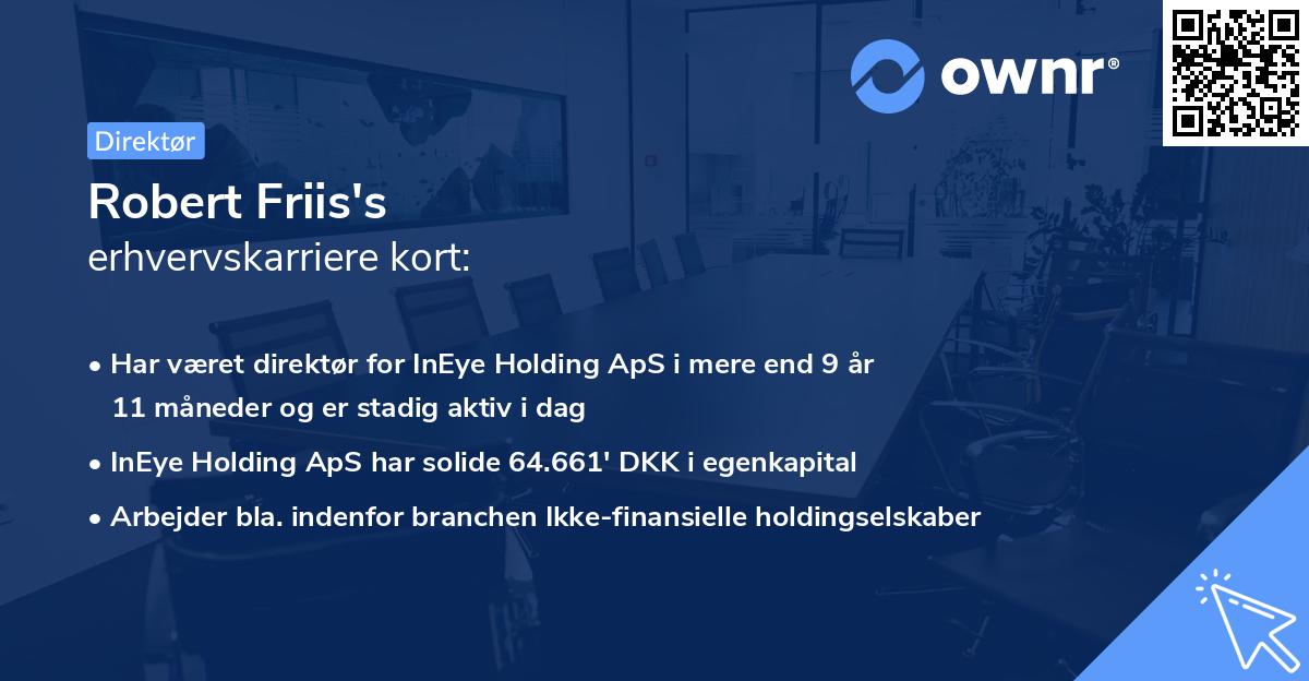 Robert Friis's erhvervskarriere kort
