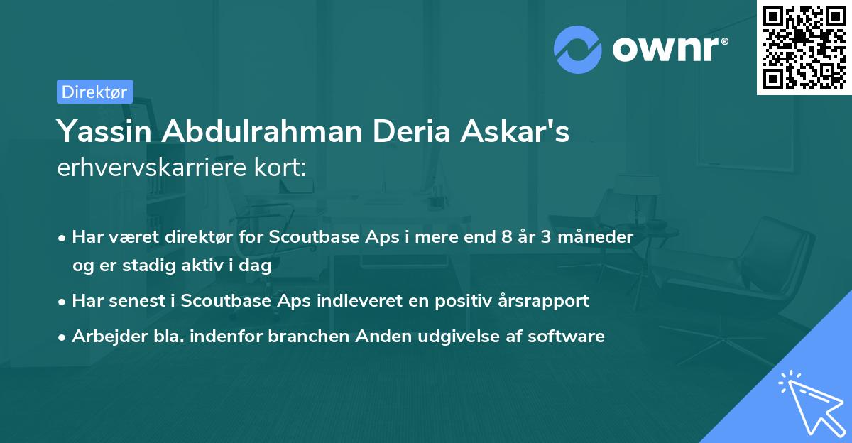 Yassin Abdulrahman Deria Askar's erhvervskarriere kort