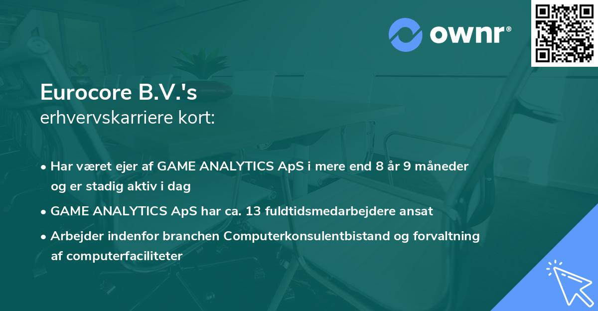 Eurocore B.V.'s erhvervskarriere kort