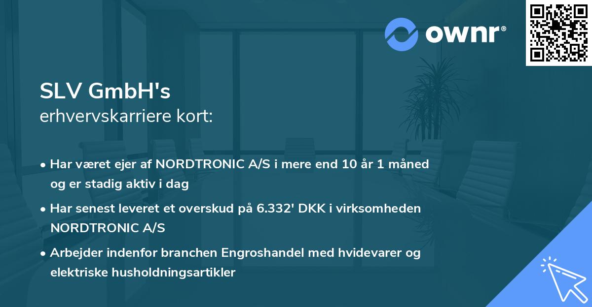 SLV GmbH's erhvervskarriere kort