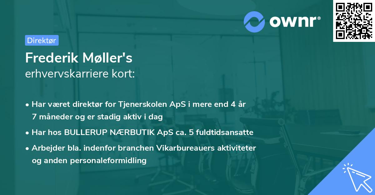 Frederik Møller's erhvervskarriere kort