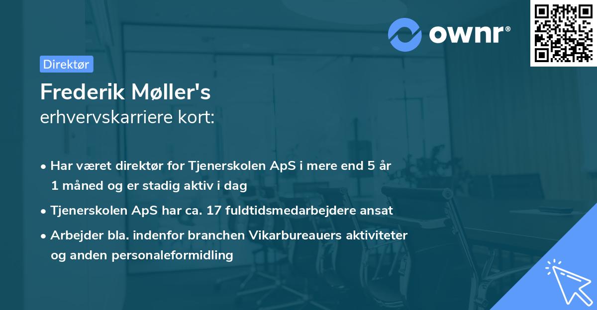 Frederik Møller's erhvervskarriere kort