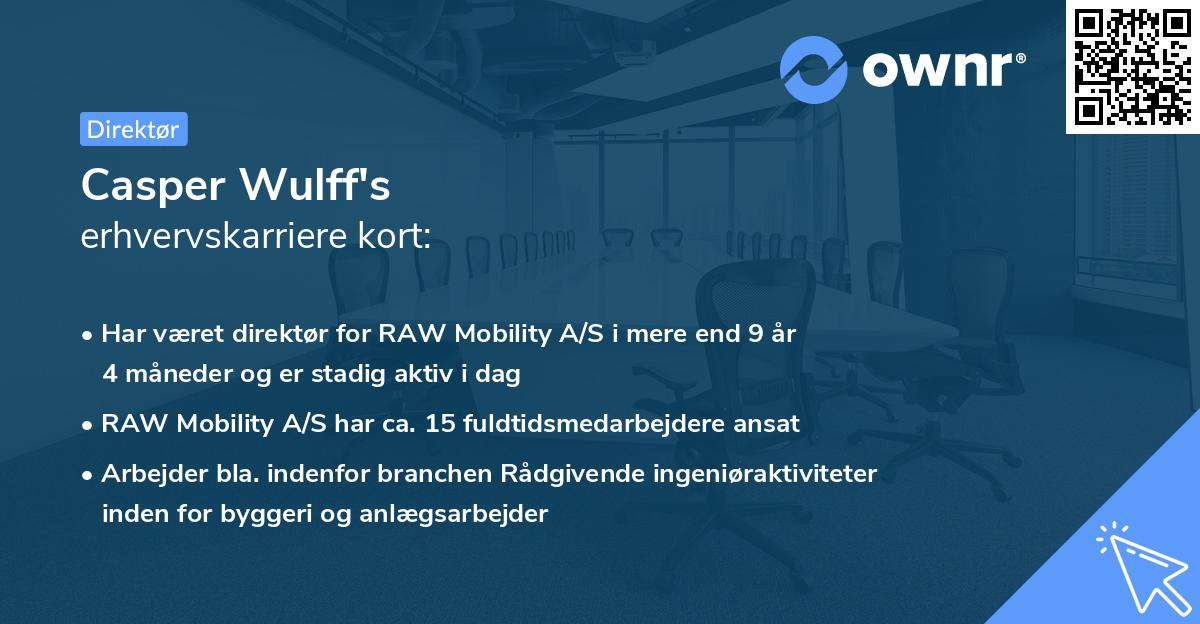 Casper Wulff's erhvervskarriere kort