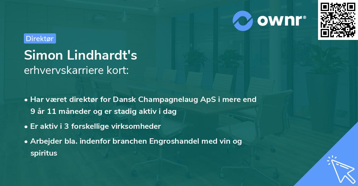 Simon Lindhardt's erhvervskarriere kort