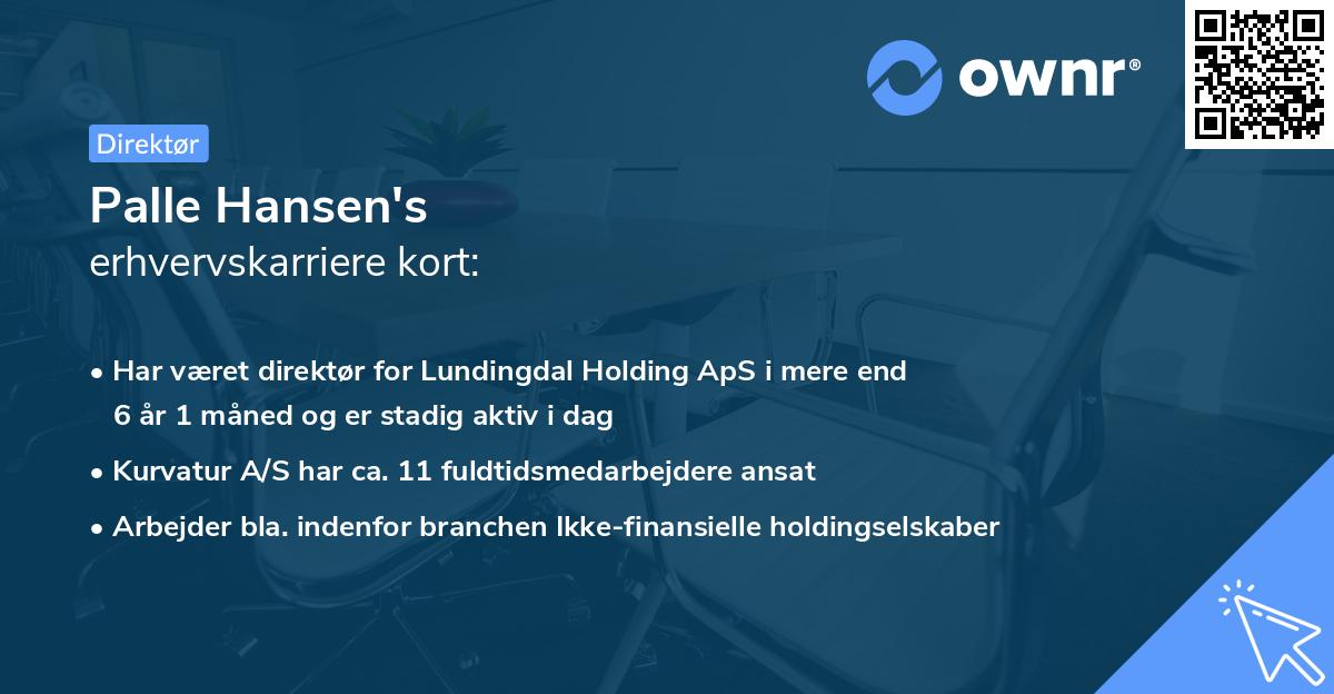 Palle Hansen's erhvervskarriere kort
