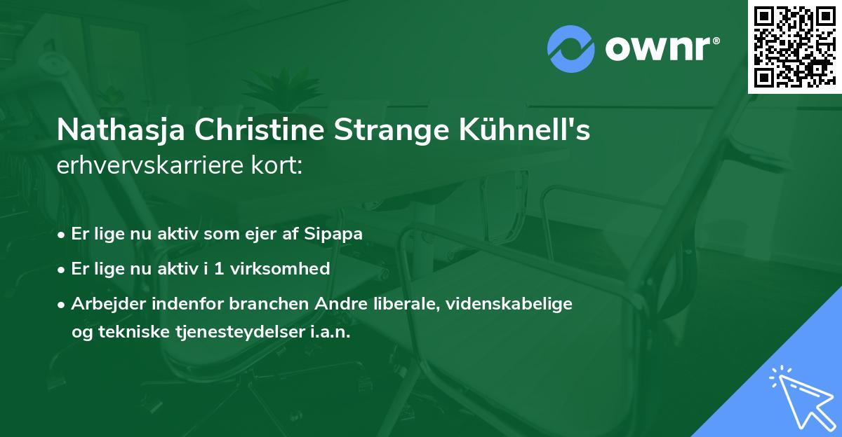 Nathasja Christine Strange Kühnell's erhvervskarriere kort
