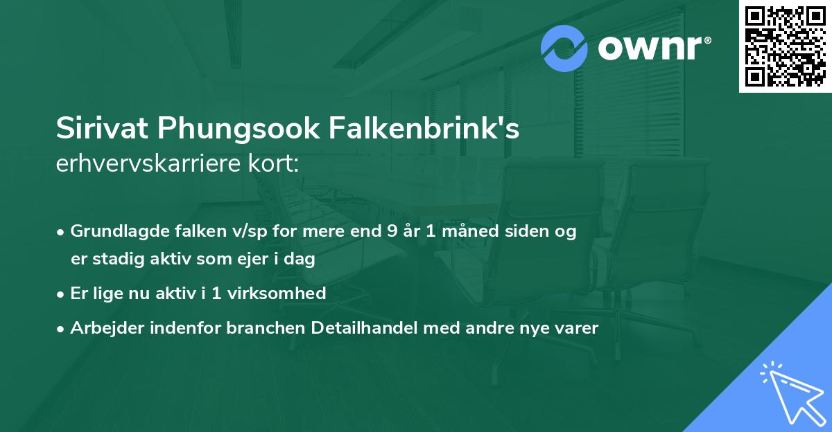 Sirivat Phungsook Falkenbrink's erhvervskarriere kort