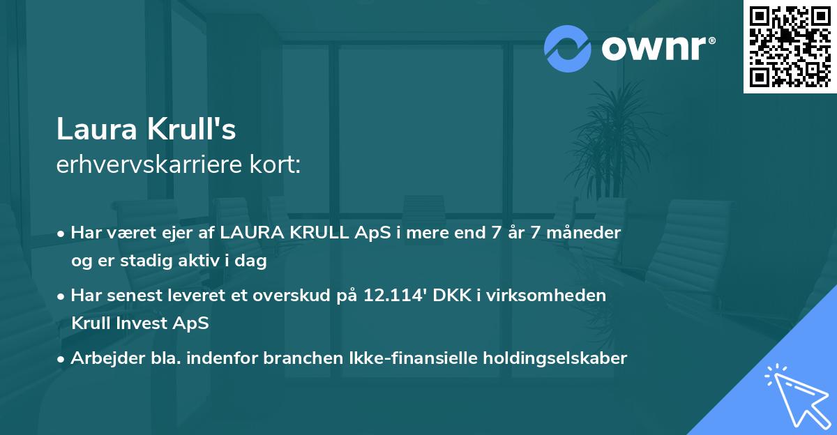 Laura Krull's erhvervskarriere kort