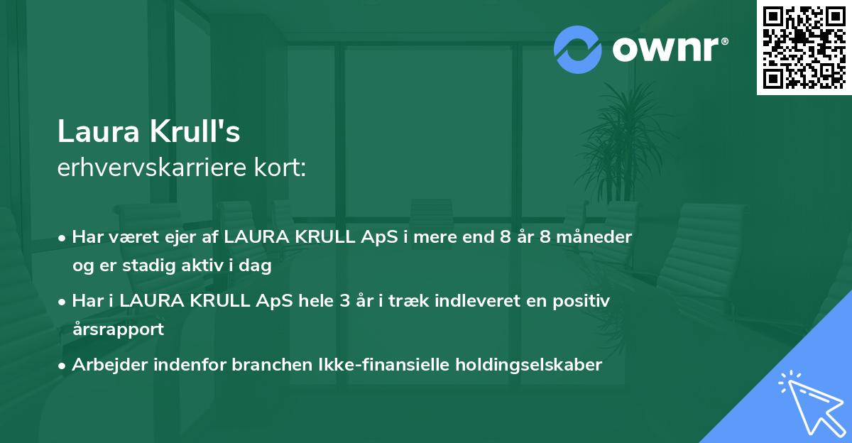Laura Krull's erhvervskarriere kort