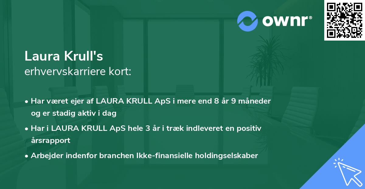 Laura Krull's erhvervskarriere kort