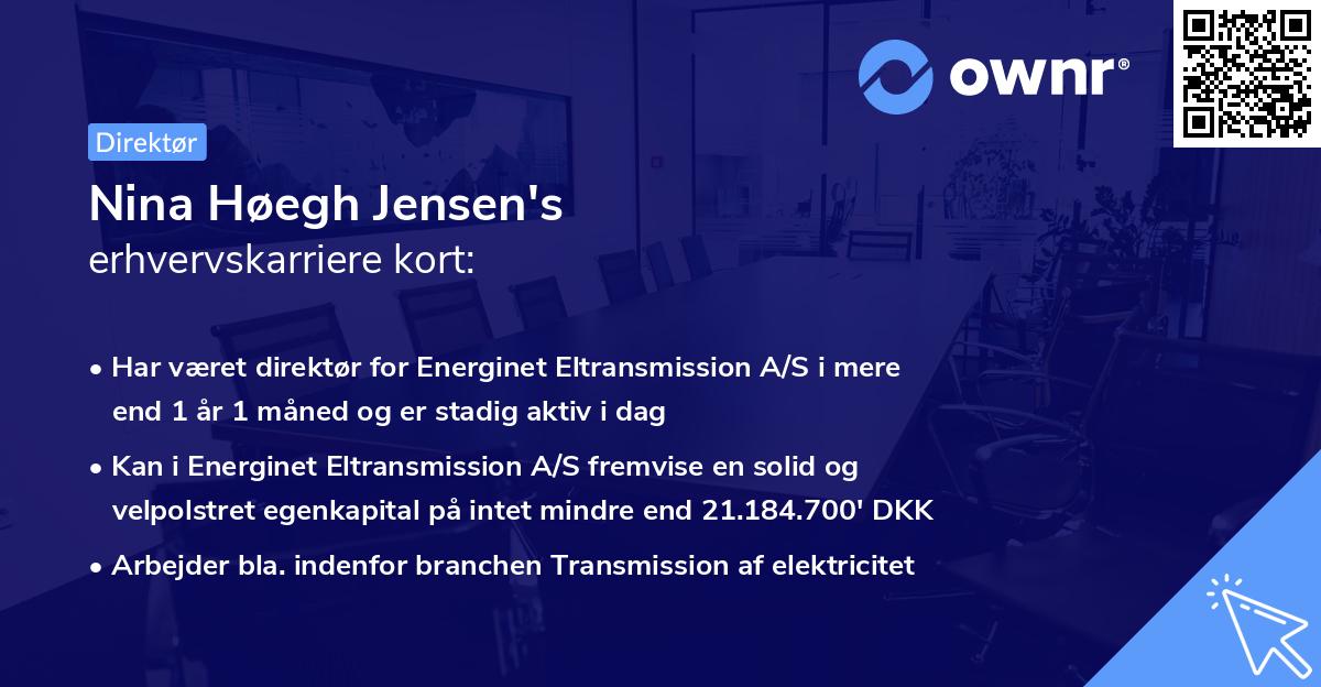 Nina Høegh Jensen's erhvervskarriere kort