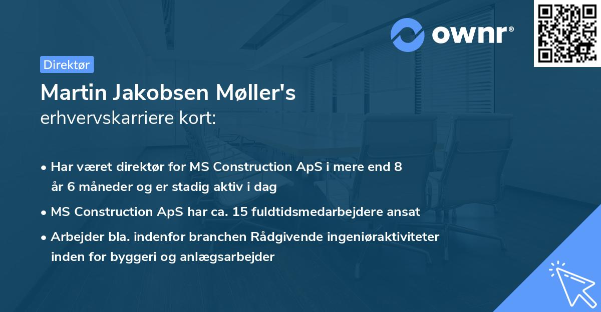 Martin Jakobsen Møller's erhvervskarriere kort