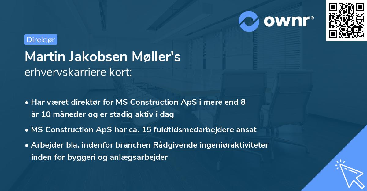 Martin Jakobsen Møller's erhvervskarriere kort