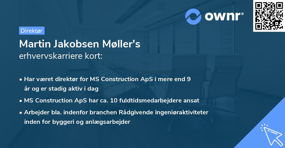 Martin Jakobsen Møller's erhvervskarriere kort