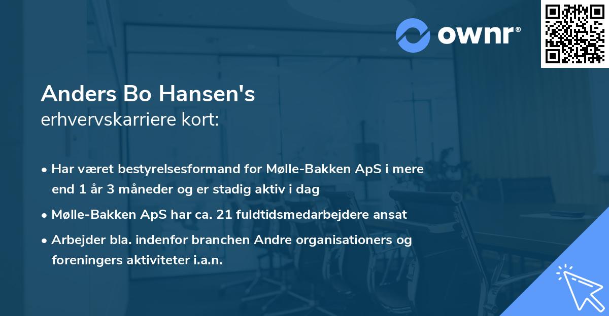 Anders Bo Hansen's erhvervskarriere kort