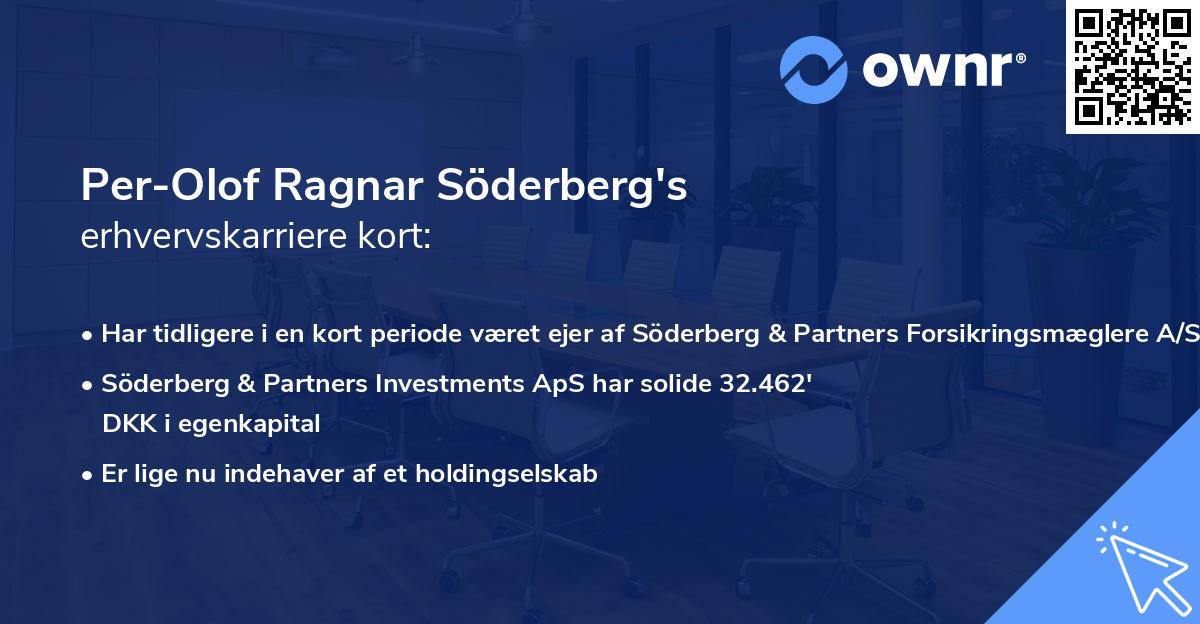 Per-Olof Ragnar Söderberg's erhvervskarriere kort