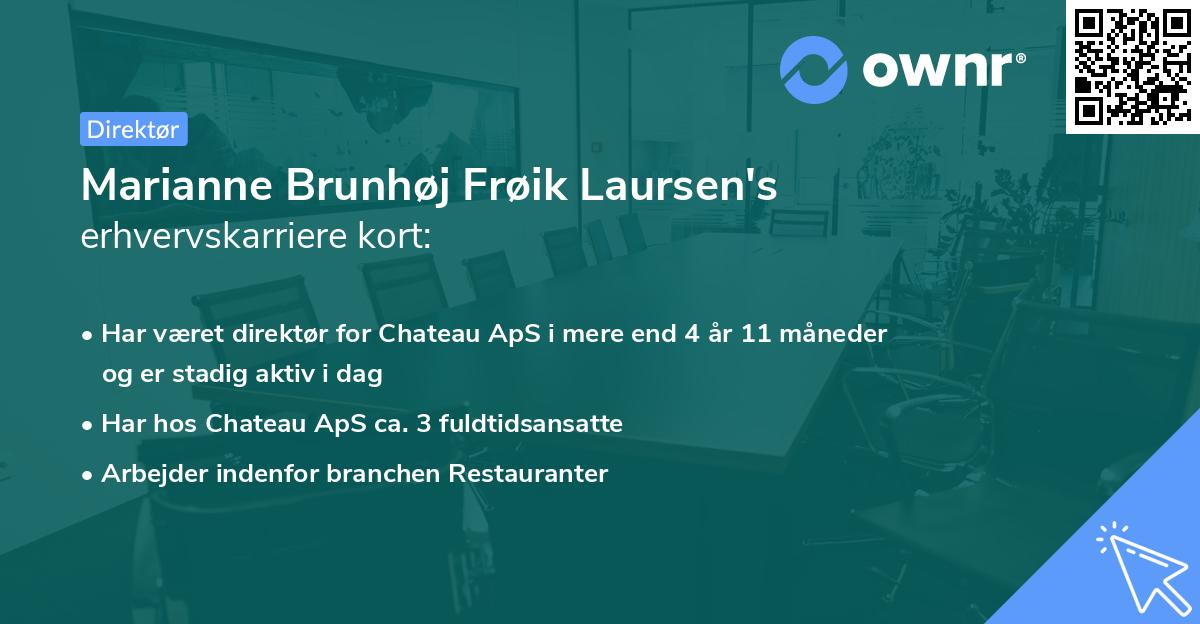 Marianne Brunhøj Frøik Laursen's erhvervskarriere kort