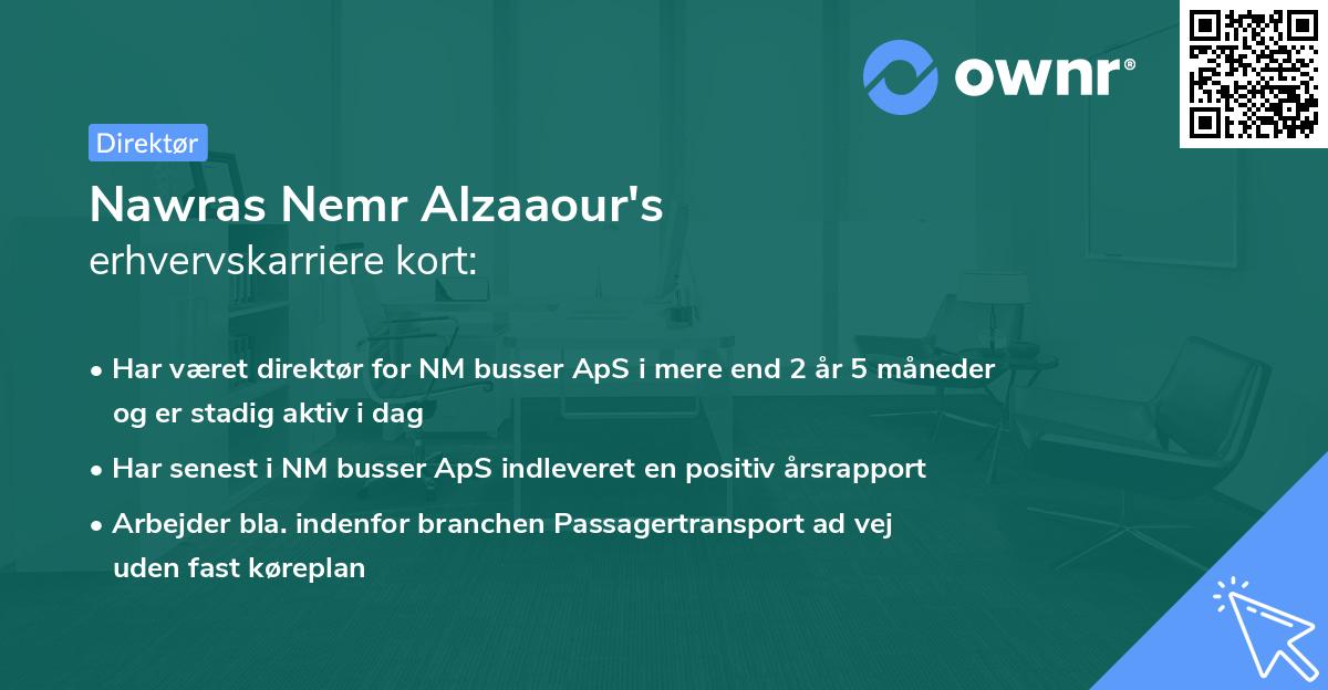 Nawras Nemr Alzaaour's erhvervskarriere kort