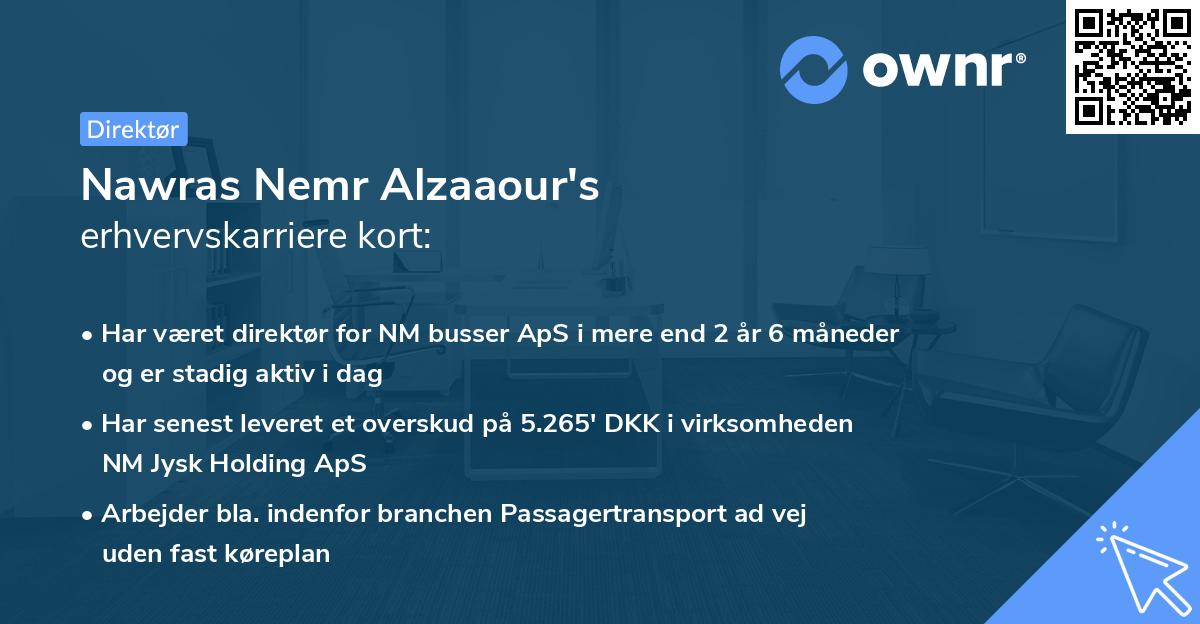 Nawras Nemr Alzaaour's erhvervskarriere kort