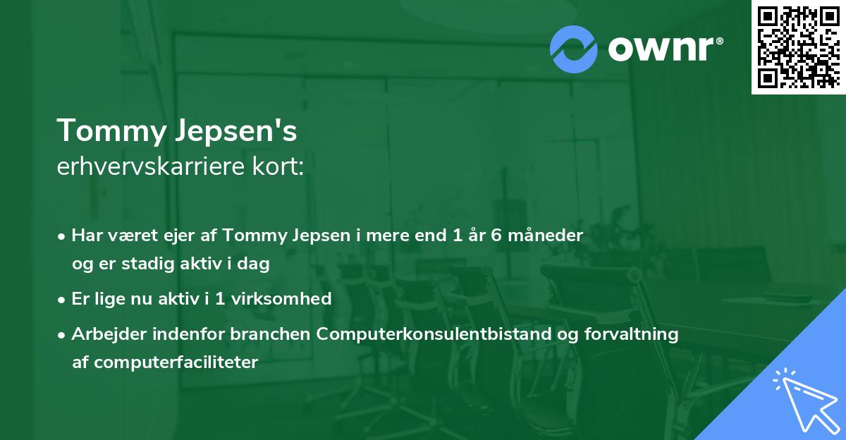 Tommy Jepsen's erhvervskarriere kort
