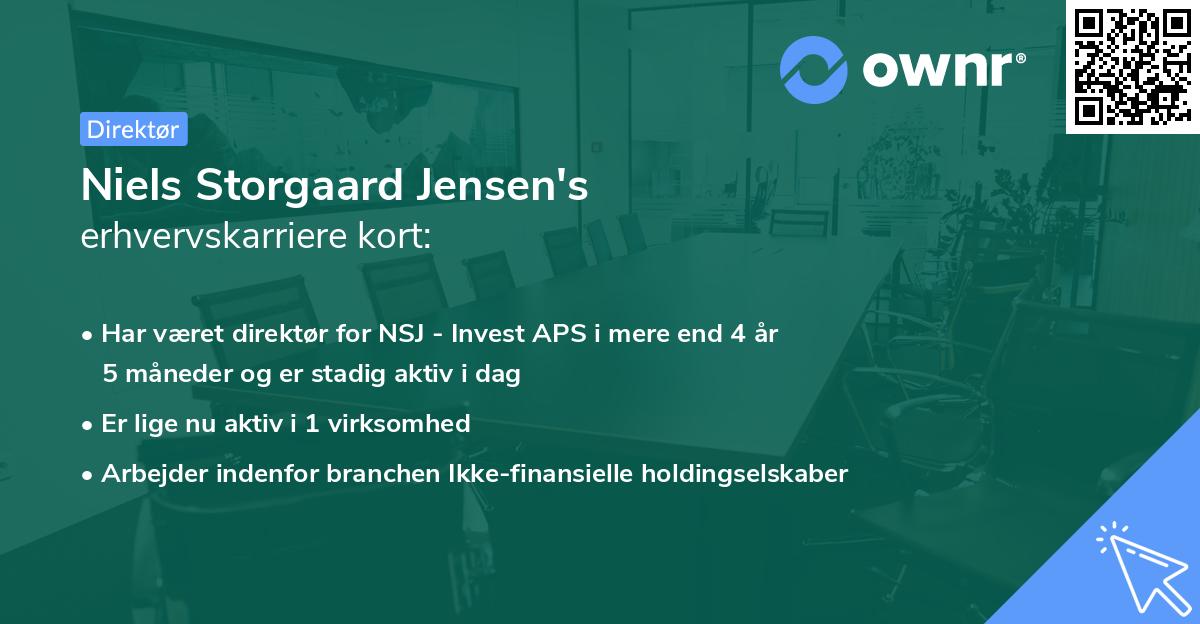 Niels Storgaard Jensen's erhvervskarriere kort